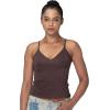 imageSunzel Womens Tops Sexy V Neck Camisole with Spaghetti Straps Double Lined Trendy Basic Tank for Fall Going OutSeal Brown