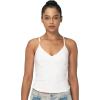 imageSunzel Womens Tops Sexy V Neck Camisole with Spaghetti Straps Double Lined Trendy Basic Tank for Fall Going OutWhite