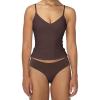 imageSunzel Womens Tops Sexy V Neck Camisole with Spaghetti Straps Double Lined Trendy Basic Tank for Fall Going OutSeal Brown