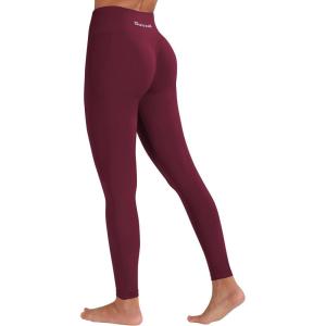 imageSunzel Scrunch Butt Lifting Leggings for Women High Waisted Seamless Workout Leggings Gym Yoga PantsCherry Red