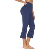 imageSunzel Butterflycra High Waist Mini Flared Leggings for Women Tummy Control Casual Flare Yoga Pants for Yoga Workout GymAsh Blue