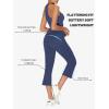 imageSunzel Butterflycra High Waist Mini Flared Leggings for Women Tummy Control Casual Flare Yoga Pants for Yoga Workout GymAsh Blue
