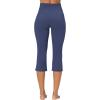 imageSunzel Butterflycra High Waist Mini Flared Leggings for Women Tummy Control Casual Flare Yoga Pants for Yoga Workout GymAsh Blue