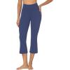imageSunzel Butterflycra High Waist Mini Flared Leggings for Women Tummy Control Casual Flare Yoga Pants for Yoga Workout GymAsh Blue