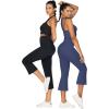 imageSunzel Butterflycra High Waist Mini Flared Leggings for Women Tummy Control Casual Flare Yoga Pants for Yoga Workout GymAsh Blue