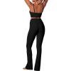 imageSunzel Butterflycra High Waist Mini Flared Leggings for Women Tummy Control Casual Flare Yoga Pants for Yoga Workout GymBlack