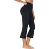 imageSunzel Butterflycra High Waist Mini Flared Leggings for Women Tummy Control Casual Flare Yoga Pants for Yoga Workout GymBlack