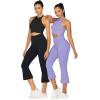 imageSunzel Butterflycra High Waist Mini Flared Leggings for Women Tummy Control Casual Flare Yoga Pants for Yoga Workout GymBlack