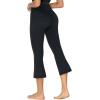 imageSunzel Butterflycra High Waist Mini Flared Leggings for Women Tummy Control Casual Flare Yoga Pants for Yoga Workout GymBlack