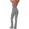 imageSunzel Butterflycra High Waist Mini Flared Leggings for Women Tummy Control Casual Flare Yoga Pants for Yoga Workout GymCharcoal Gray