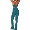imageSunzel Butterflycra High Waist Mini Flared Leggings for Women Tummy Control Casual Flare Yoga Pants for Yoga Workout GymForest Green