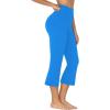 imageSunzel Butterflycra High Waist Mini Flared Leggings for Women Tummy Control Casual Flare Yoga Pants for Yoga Workout GymFrench Blue