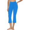 imageSunzel Butterflycra High Waist Mini Flared Leggings for Women Tummy Control Casual Flare Yoga Pants for Yoga Workout GymFrench Blue