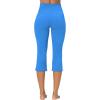 imageSunzel Butterflycra High Waist Mini Flared Leggings for Women Tummy Control Casual Flare Yoga Pants for Yoga Workout GymFrench Blue
