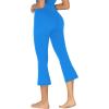 imageSunzel Butterflycra High Waist Mini Flared Leggings for Women Tummy Control Casual Flare Yoga Pants for Yoga Workout GymFrench Blue