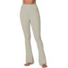imageSunzel Butterflycra High Waist Mini Flared Leggings for Women Tummy Control Casual Flare Yoga Pants for Yoga Workout GymGrayish Green