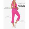 imageSunzel Butterflycra High Waist Mini Flared Leggings for Women Tummy Control Casual Flare Yoga Pants for Yoga Workout GymHot Pink