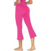 imageSunzel Butterflycra High Waist Mini Flared Leggings for Women Tummy Control Casual Flare Yoga Pants for Yoga Workout GymHot Pink