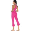 imageSunzel Butterflycra High Waist Mini Flared Leggings for Women Tummy Control Casual Flare Yoga Pants for Yoga Workout GymHot Pink
