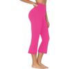 imageSunzel Butterflycra High Waist Mini Flared Leggings for Women Tummy Control Casual Flare Yoga Pants for Yoga Workout GymHot Pink