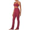 imageSunzel Butterflycra High Waist Mini Flared Leggings for Women Tummy Control Casual Flare Yoga Pants for Yoga Workout GymKaranda Red