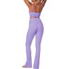 imageSunzel Butterflycra High Waist Mini Flared Leggings for Women Tummy Control Casual Flare Yoga Pants for Yoga Workout GymLavender
