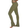 imageSunzel Butterflycra High Waist Mini Flared Leggings for Women Tummy Control Casual Flare Yoga Pants for Yoga Workout GymOlive Green
