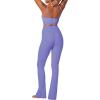 imageSunzel Butterflycra High Waist Mini Flared Leggings for Women Tummy Control Casual Flare Yoga Pants for Yoga Workout GymPeriwinkle