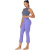 imageSunzel Butterflycra High Waist Mini Flared Leggings for Women Tummy Control Casual Flare Yoga Pants for Yoga Workout GymPeriwinkle