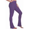 imageSunzel Butterflycra High Waist Mini Flared Leggings for Women Tummy Control Casual Flare Yoga Pants for Yoga Workout GymPurple