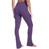 imageSunzel Butterflycra High Waist Mini Flared Leggings for Women Tummy Control Casual Flare Yoga Pants for Yoga Workout GymPurple