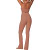 imageSunzel Butterflycra High Waist Mini Flared Leggings for Women Tummy Control Casual Flare Yoga Pants for Yoga Workout GymRaw Umber