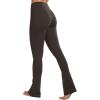 imageSunzel Butterflycra High Waist Mini Flared Leggings for Women Tummy Control Casual Flare Yoga Pants for Yoga Workout GymSeal Brown