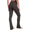 imageSunzel Butterflycra High Waist Mini Flared Leggings for Women Tummy Control Casual Flare Yoga Pants for Yoga Workout GymSeal Brown