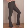 imageSunzel Butterflycra High Waist Mini Flared Leggings for Women Tummy Control Casual Flare Yoga Pants for Yoga Workout GymSeal Brown