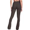 imageSunzel Butterflycra High Waist Mini Flared Leggings for Women Tummy Control Casual Flare Yoga Pants for Yoga Workout GymSeal Brown