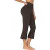 imageSunzel Butterflycra High Waist Mini Flared Leggings for Women Tummy Control Casual Flare Yoga Pants for Yoga Workout GymSeal Brown