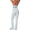 imageSunzel Butterflycra High Waist Mini Flared Leggings for Women Tummy Control Casual Flare Yoga Pants for Yoga Workout GymSky Blue
