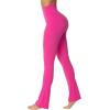 imageSunzel Butterflycra High Waist Mini Flared Leggings for Women Tummy Control Casual Flare Yoga Pants for Yoga Workout GymSonic Pink