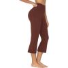 imageSunzel Butterflycra High Waist Mini Flared Leggings for Women Tummy Control Casual Flare Yoga Pants for Yoga Workout GymWine Red