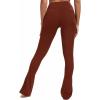 imageSunzel Butterflycra High Waist Mini Flared Leggings for Women Tummy Control Casual Flare Yoga Pants for Yoga Workout GymWine Red
