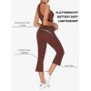 imageSunzel Butterflycra High Waist Mini Flared Leggings for Women Tummy Control Casual Flare Yoga Pants for Yoga Workout GymWine Red