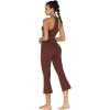 imageSunzel Butterflycra High Waist Mini Flared Leggings for Women Tummy Control Casual Flare Yoga Pants for Yoga Workout GymWine Red