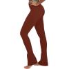 imageSunzel Butterflycra High Waist Mini Flared Leggings for Women Tummy Control Casual Flare Yoga Pants for Yoga Workout GymWine Red