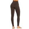 imageSunzel Buttery Soft Leggings for Women Tummy Control Butt Lifting Tights Compression Yoga Pants with Pocket 26 Seal Brown