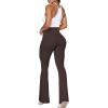 imageSunzel Flare Leggings Crossover Yoga Pants with Tummy Control HighWaisted and Wide LegJava Brown