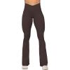 imageSunzel Flare Leggings Crossover Yoga Pants with Tummy Control HighWaisted and Wide LegJava Brown