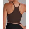 imageSunzel Free to Be Tank Crop Ribbed Tank Tops Seamless Racerback Camisoles No pad Camis Cropped Workout Gym YogaBlack Java Brown2pcscrop