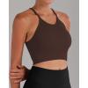 imageSunzel Free to Be Tank Crop Ribbed Tank Tops Seamless Racerback Camisoles No pad Camis Cropped Workout Gym YogaBlack Java Brown2pcscrop