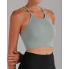 imageSunzel Free to Be Tank Crop Ribbed Tank Tops Seamless Racerback Camisoles No pad Camis Cropped Workout Gym YogaBlack White Grayish Green3pcscrop